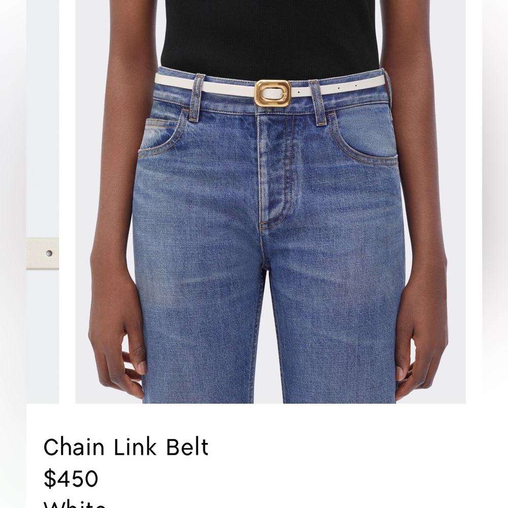 Bottega Veneta white belt